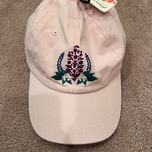 FP Movement by Free People Light Pink Hat with Floral Embroidery